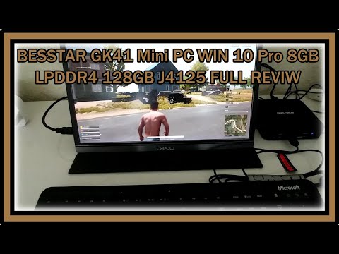 BESSTAR GK41 Mini PC WIN 10 Pro 8GB LPDDR4 128GB J4125 Quad Core(2.7GHz) FULL REVIEW incl 3D GAMING