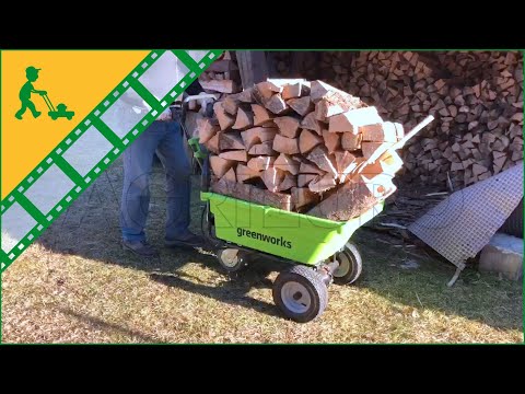 Utilizzo della Carriola elettrica a ruote Greenworks G40GC - motocarriola - 1 batteria 4Ah/40V