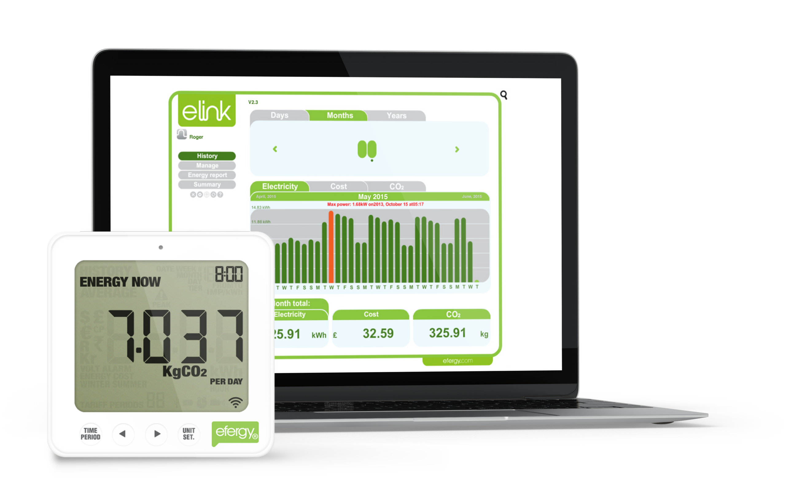 Efergy E2 manuale italiano del misuratore consumi elettrici wireless