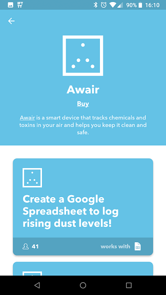 Awair 2nd Edition IFTTT