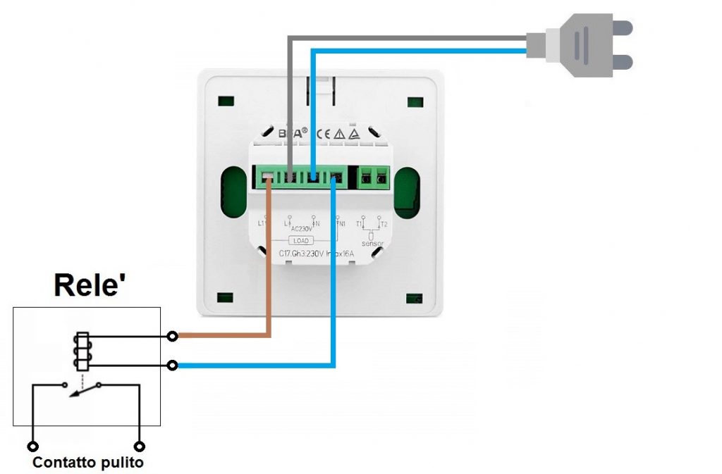 Welquic Termostato WiFi Smart LCD Rele' esterno