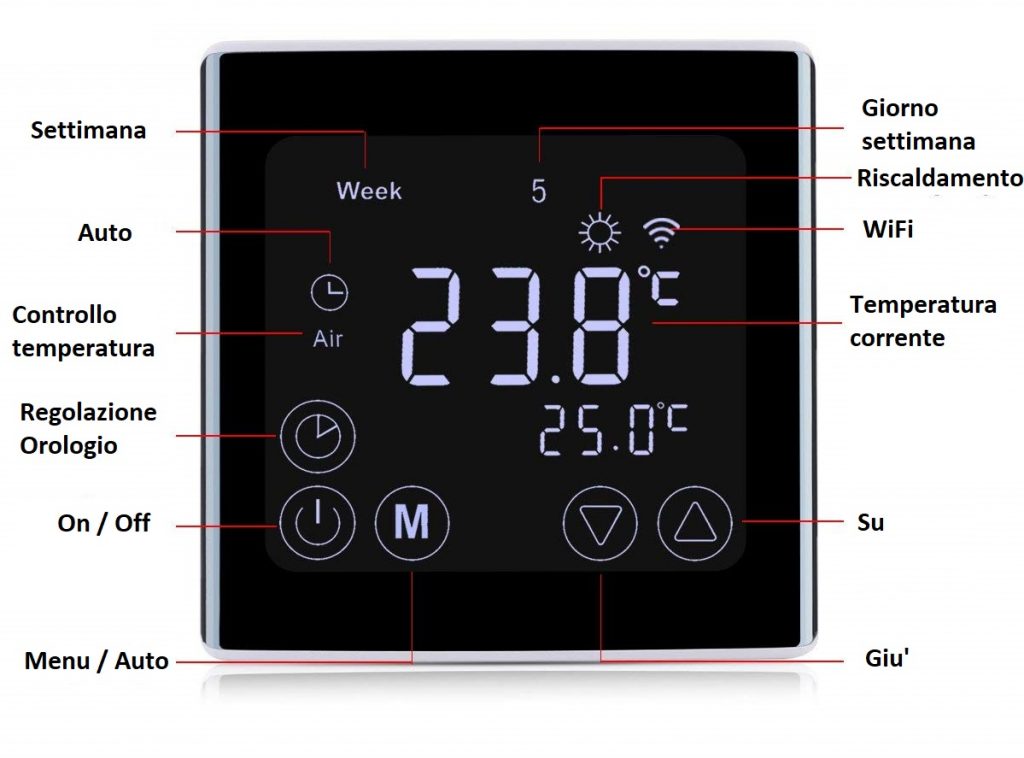Welquic Termostato WiFi Smart LCD Touch Screen con App