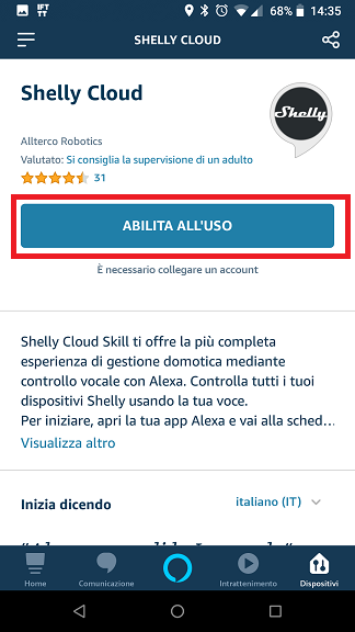 Shelly Cloud Alexa