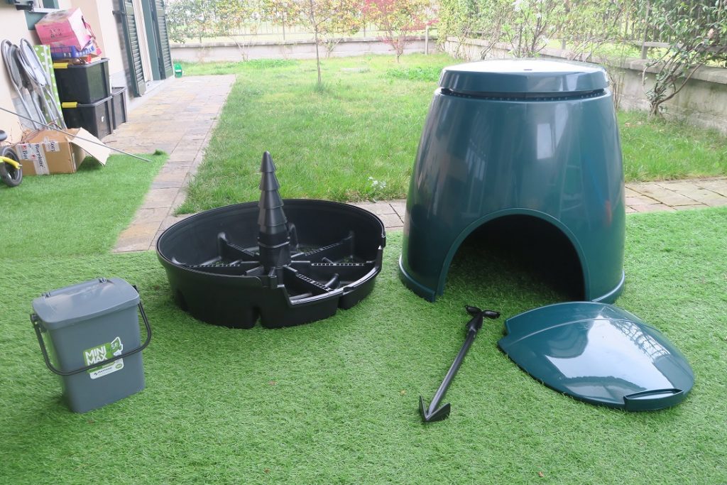 rotonda per rifiuti organici umido Compostiera composter circolare da giardino 