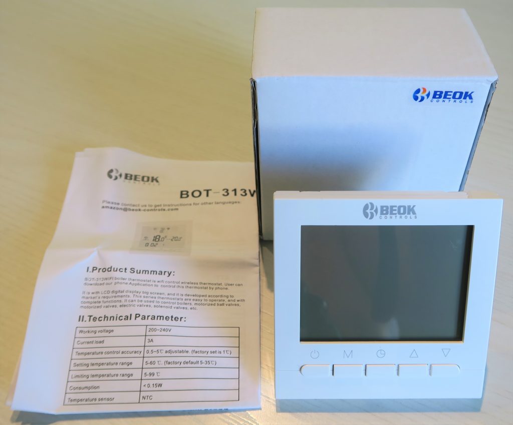 Cálculo Rítmico Sombreado Beok BOT-313 WiFi manuale istruzioni italiano e recensione termostato