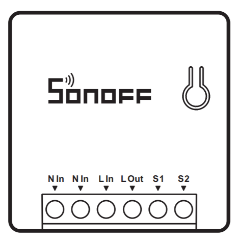 Sonoff Mini schema collegamento elettrico