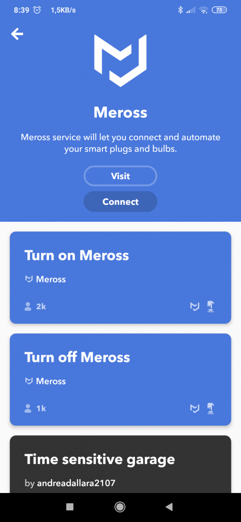 Meross IFTTT