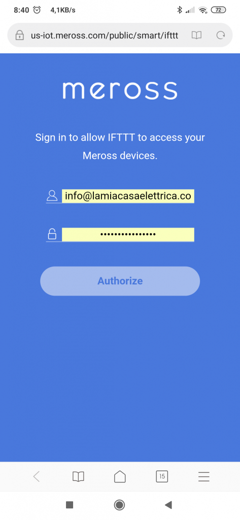 Meross IFTTT