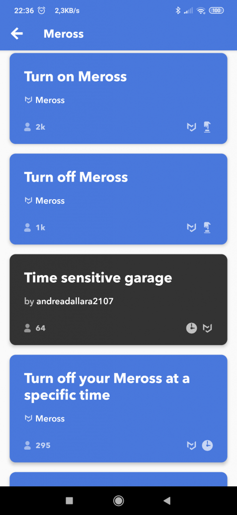 Meross IFTTT