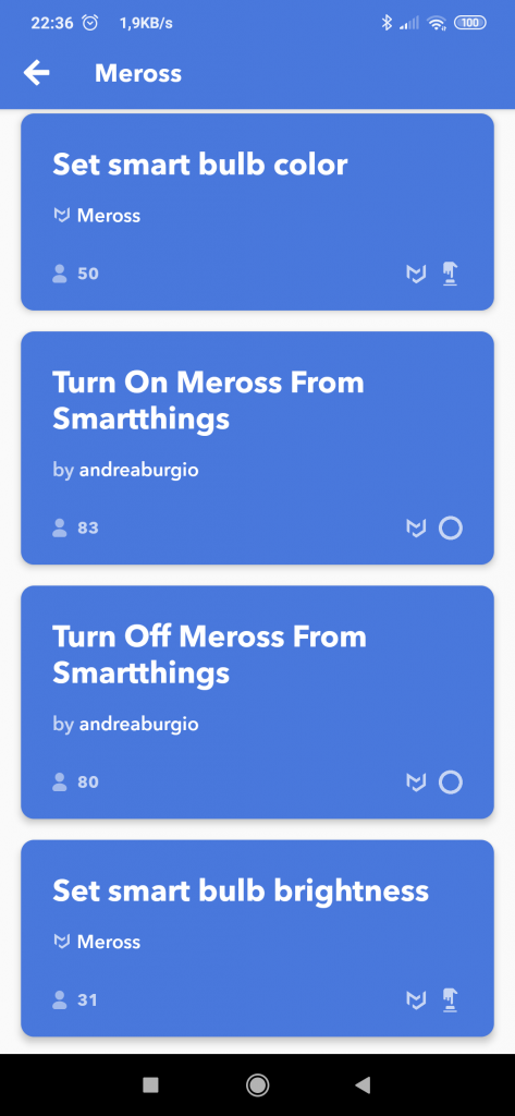 Meross IFTTT