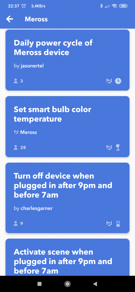 Meross IFTTT
