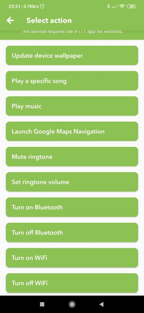 IFTTT Android Device