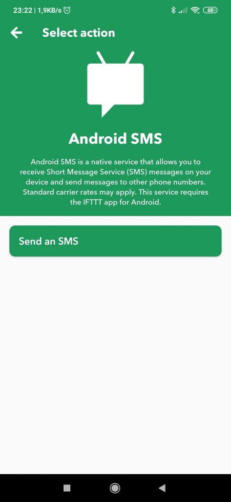 IFTTT Android SMS
