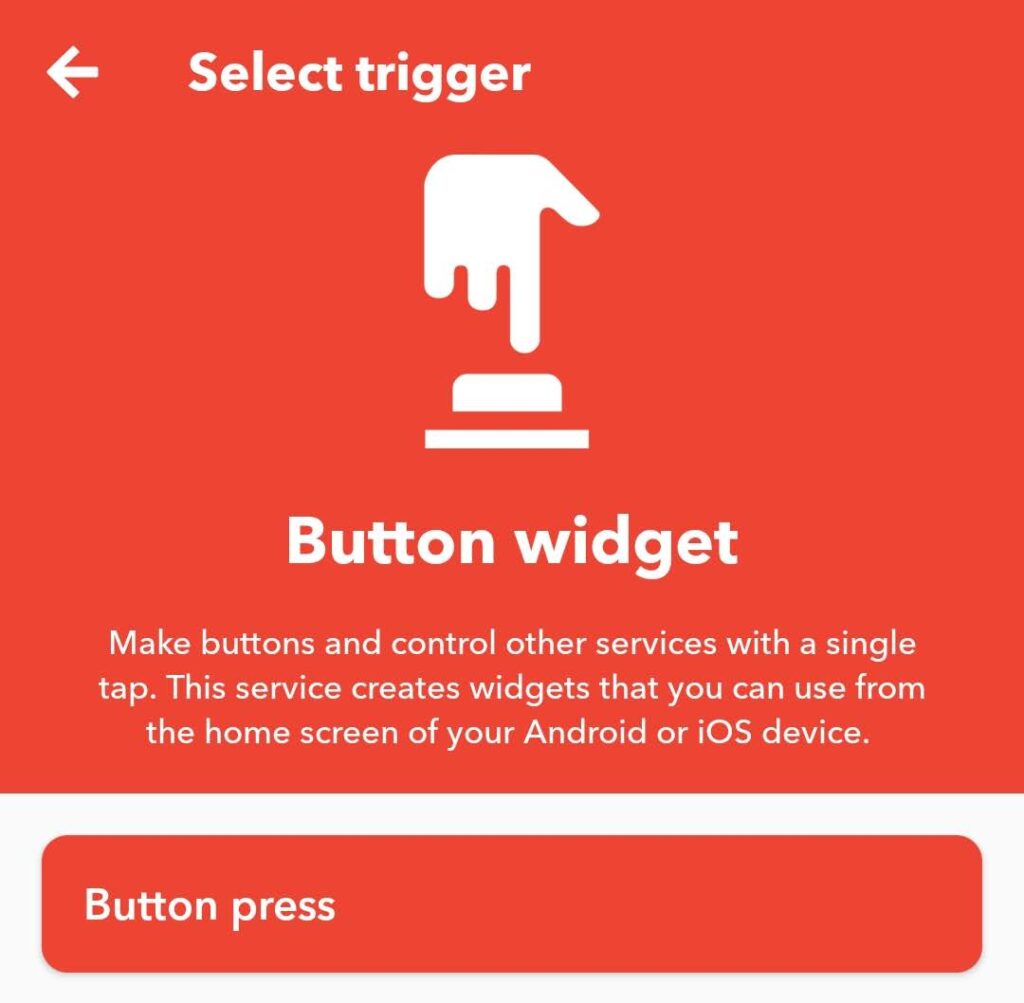 IFTTT Button widget