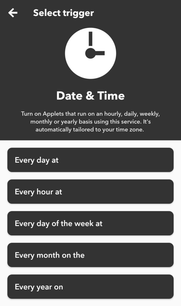 IFTTT Date & Time