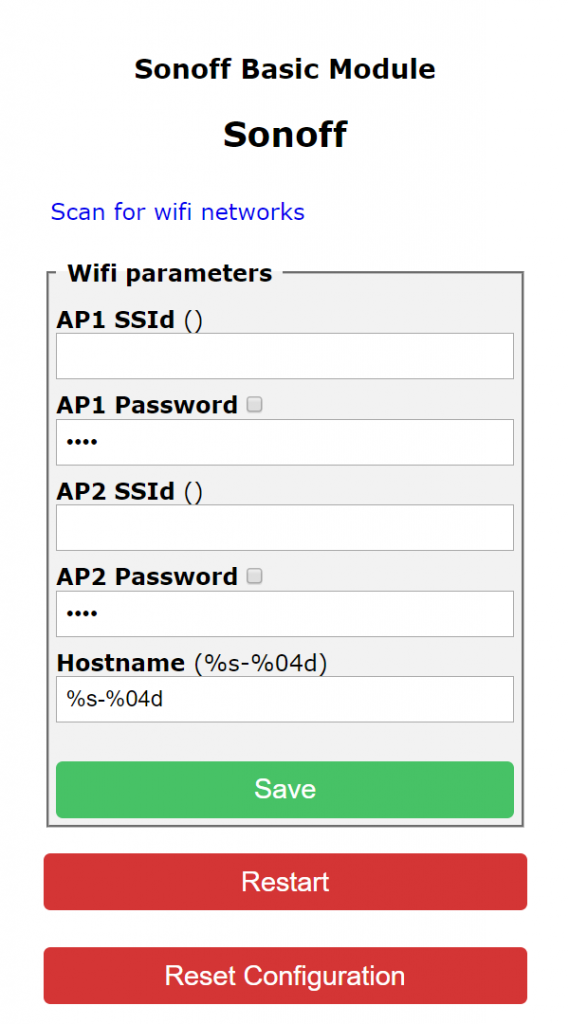 Sonoff Tasmota firmware italiano