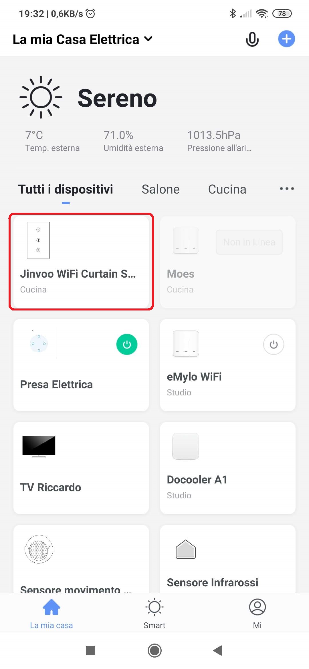 Interruttore Smart WiFi ETTROIT Per Tapparelle - Compatibile TUYA E Bticino Matix MTWF