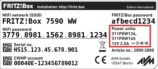 Mini UPS Vultech UPS30PW-DC per modem router FRITZ!Box 7530