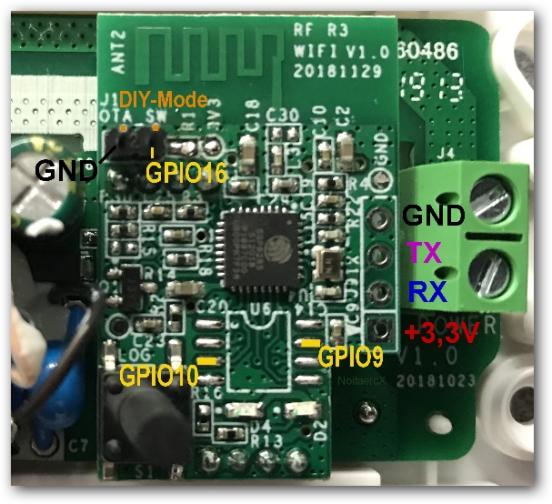 Sonoff Basic R3 pinout