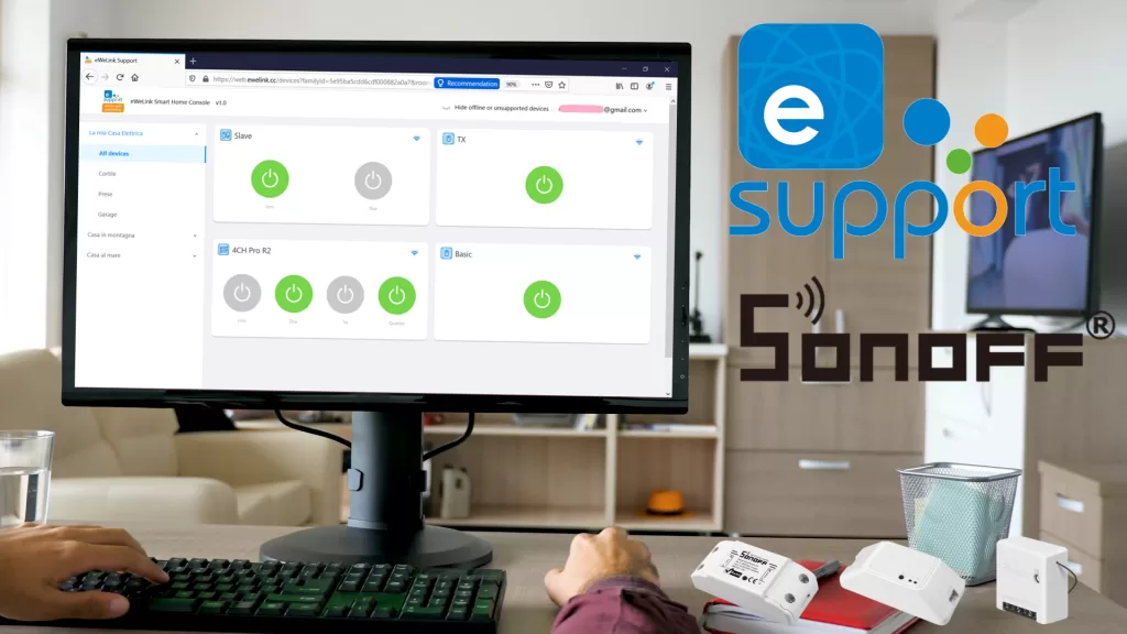 eWeLink Web: come comandare Sonoff da PC e Mac
