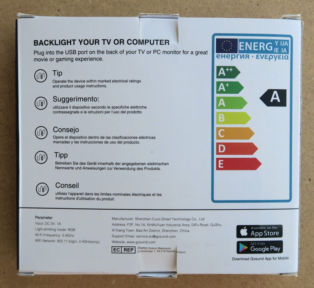 Gosund striscia LED WiFi smart Alexa e Google Home