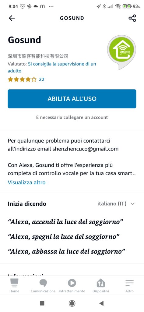 Gosund NiteBird striscia LED WiFi smart