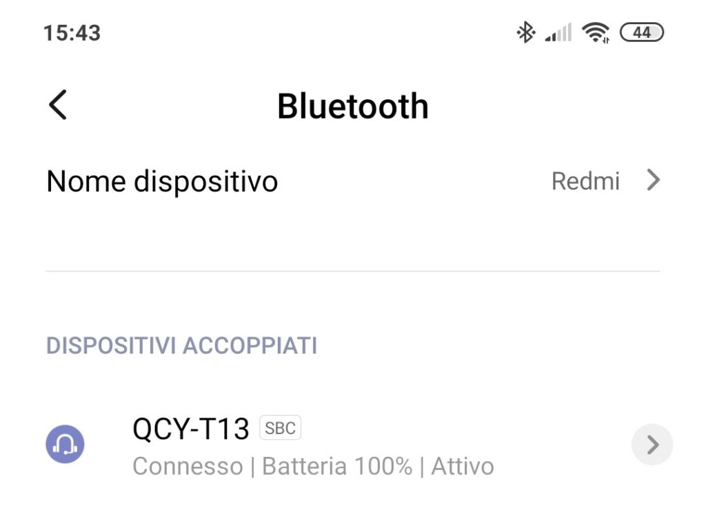 Auricolari bluetooth QCY T13