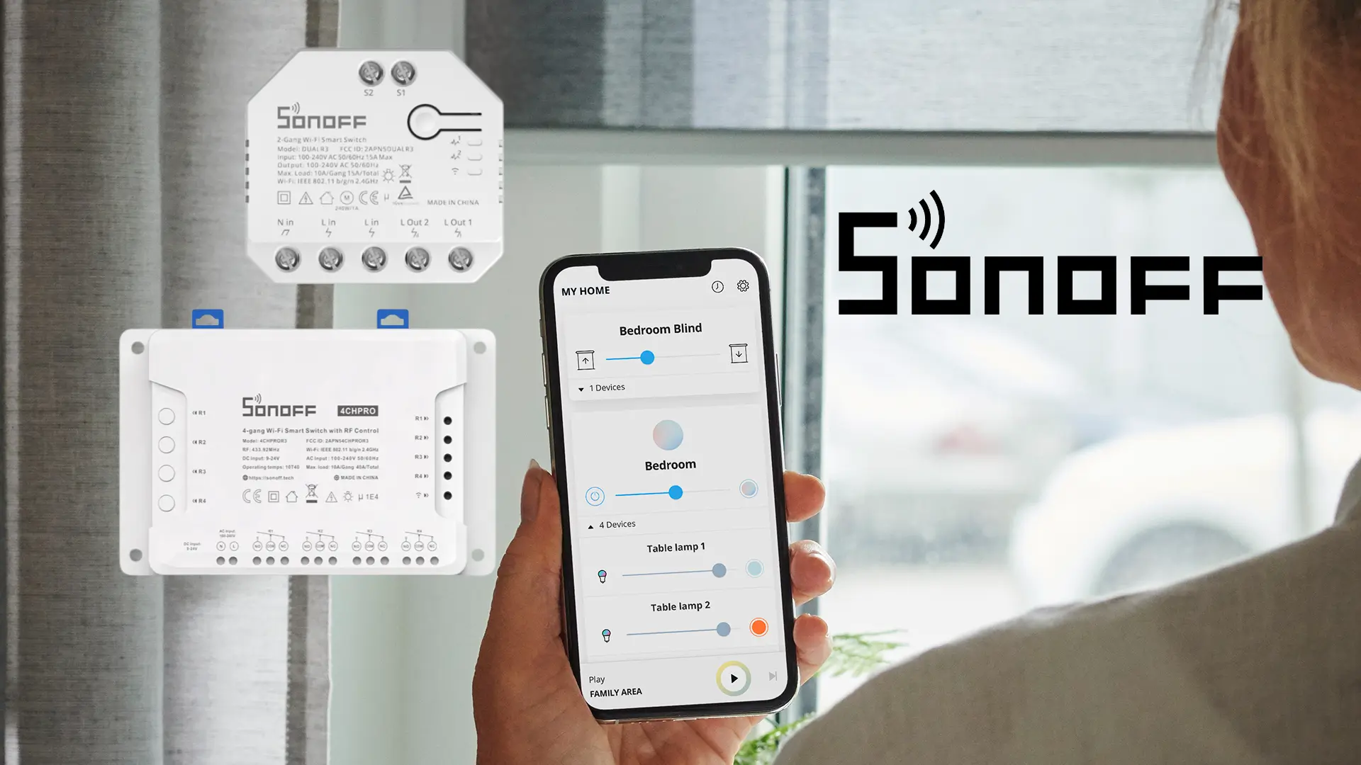 Sonoff DUAL R3 DOMOTICA WiFi tapparelle tende Consumi da smartphone Alexa  GOOGLE