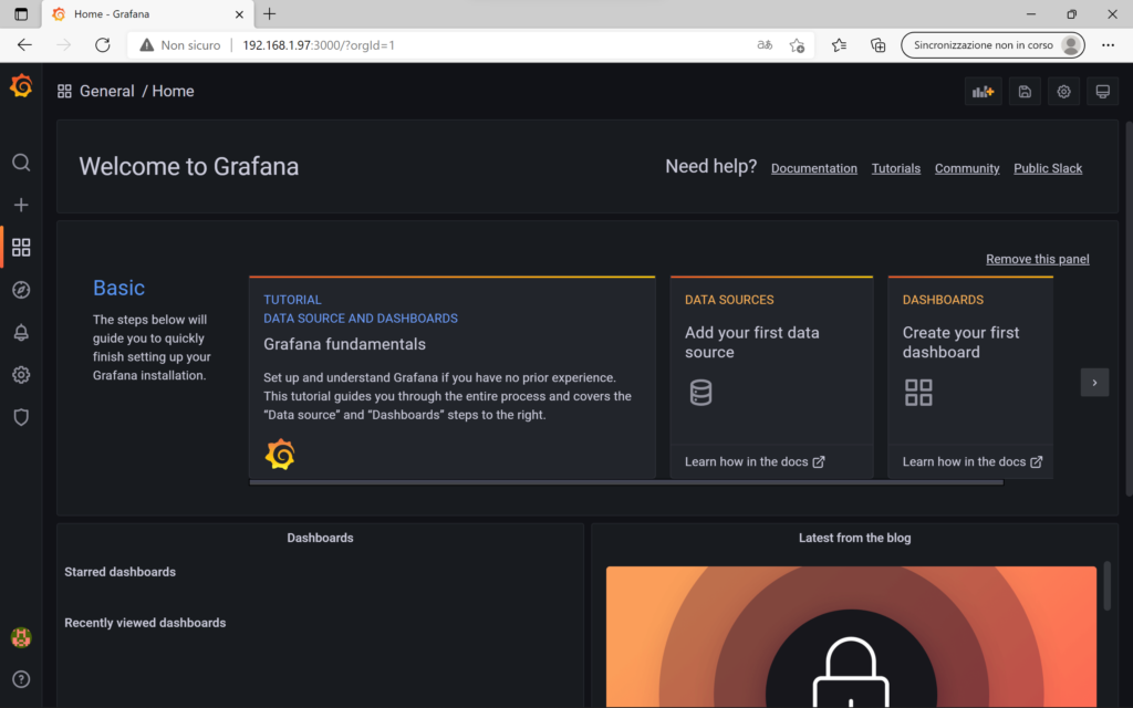 Grafana su Raspberry Pi