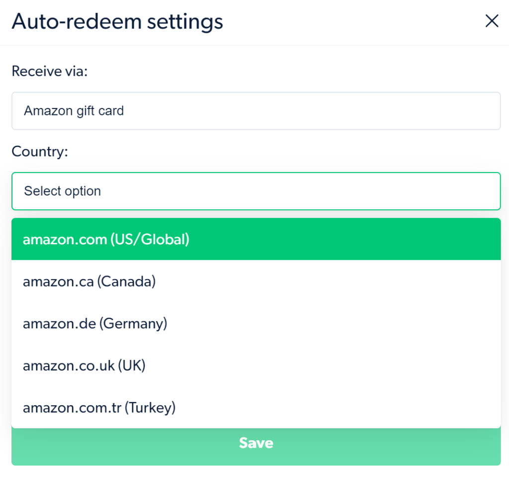 Pagamento EarnApp con buoni Amazon