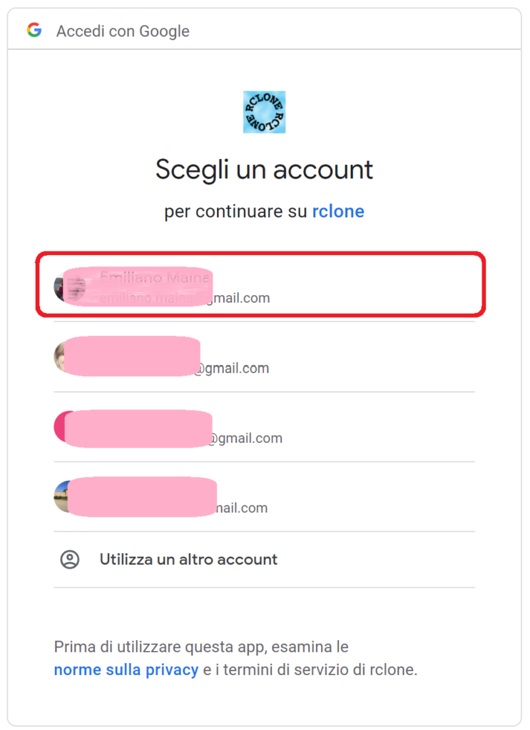 Configurazione RClone Google Drive su Raspberry Pi