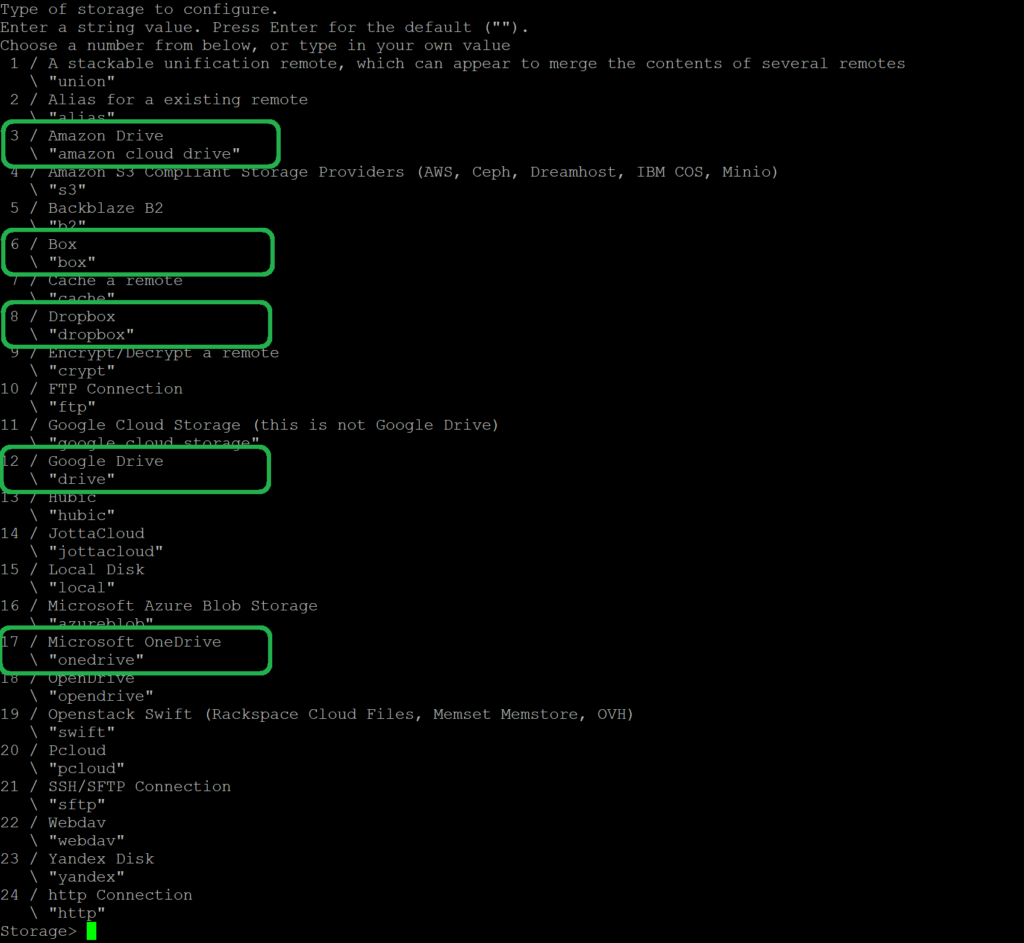 Configurazione RClone su Raspberry Pi