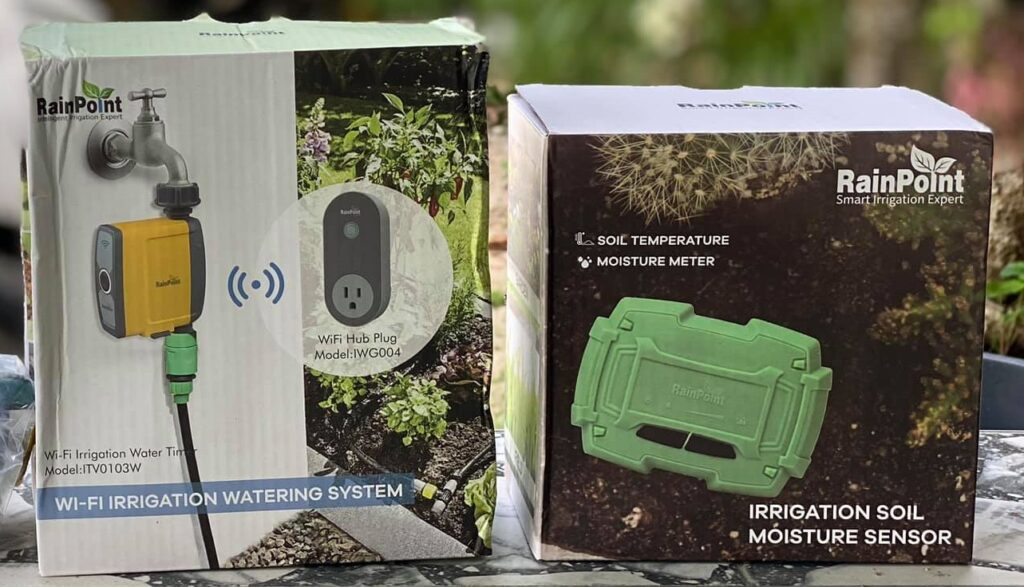 Kit centralina irrigazione WiFi RainPoint con hub gateway + sensore umidità terreno