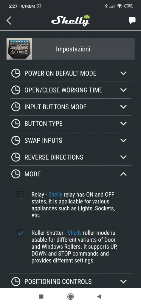Shelly 2.5 tapparelle