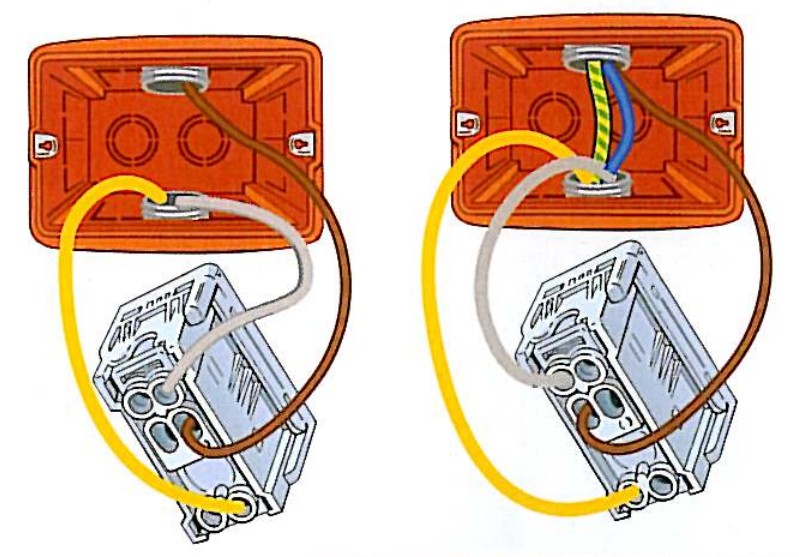 Schema elettrico deviatore - Punto luce deviato