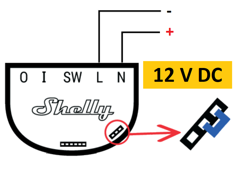 Sonoff 1 DC schema elettrico